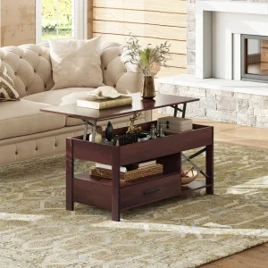Lift Top Coffee Table with Hidden Compartment